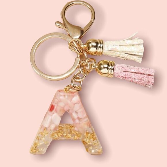 3/$25❗️Boho Letter “A” Charm Keychain - Picture 1 of 3
